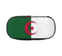 JEJEA Grande trousse à crayons avec imprimé drapeau de l'Algérie - Grande capacité de rangement - Grande capacité, Noir , Taille unique, Organiseur de sac