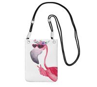 JEJEA Hello Glasses Sac à bandoulière imprimé flamant rose pour homme et femme, bandoulière réglable, pour voyage, shopping, Noir , Taille unique