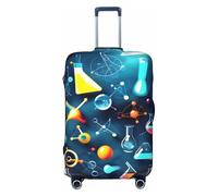 JEJEA Housse de protection pour valise, motif abstrait, science, chimie, lavable, anti-rayures, Noir , XL