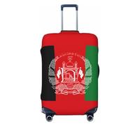 JEJEA Housse de protection pour valise, motif drapeau de l'Afghanistan, lavable, anti-rayures, Noir , S