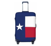 JEJEA Housse de protection pour valise, motif drapeau du Texas, lavable, anti-rayures, Noir , L