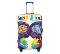 JEJEA Housse de protection pour valises de voyage - Lavable - Anti-rayures - Motif cerveau gauche et droit, Noir , M
