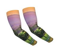 JEJEA Manchons de bras de compression pour homme et femme, motif parc de golf, rafraîchissant, protection UV, pour l'extérieur