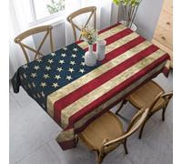 JEJEA Nappe rectangulaire avec imprimé drapeau américain, nappe douce et infroissable pour salle à manger, décoration de chambre de Noël