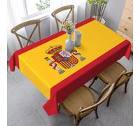 JEJEA Nappe rectangulaire avec imprimé drapeau espagnol - Nappe douce et infroissable pour salle à manger ou décoration de Noël
