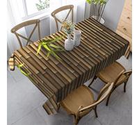 JEJEA Nappe rectangulaire en bambou avec imprimé printanier, infroissable et douce, pour salle à manger, décoration de chambre de Noël
