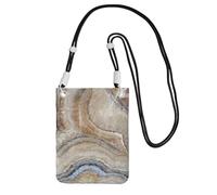 JEJEA Onyx Stone Sac à bandoulière imprimé bleu pâle pour homme et femme, sac à bandoulière réglable, pour voyage, shopping, Noir , Taille unique