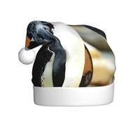 JEJEA Pingouin Imprimé Gorros De Navidad Para Adultos, Chapeaux de Père Noël pour Drôles, Nouveautés Chapeaux de Noël pour Fête de Noël