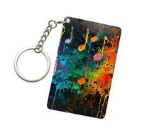 JEJEA Porte-clés coloré en acrylique imprimé notes de musique double face, porte-clés en acrylique, cadeaux d'anniversaire pour meilleurs amis