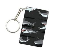 JEJEA Porte-clés double face en acrylique avec imprimé requin - Cadeau d'anniversaire pour meilleurs amis