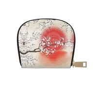 JEJEA Portefeuille pour cartes de crédit avec fermeture éclair et motif reflet soleil, blanc, Taille unique