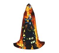 JEJEA Robe de magicien à capuche pour Halloween, cosplay, fête de Noël et pompier