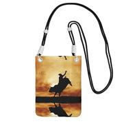 JEJEA Sac à bandoulière cool Bull imprimé équitation pour homme et femme, sac à main à bandoulière réglable, pour voyage, shopping, Noir , Taille unique