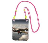 JEJEA Sac à bandoulière imprimé avion de la Seconde Guerre mondiale 2 à l'échelle standard-2_00x pour homme et femme, sac à bandoulière réglable, pour voyage, shopping, Fuchsia, Taille unique