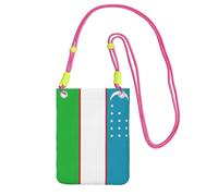 JEJEA Sac à bandoulière imprimé drapeau de la République d'Ouzbékistan pour homme et femme, sac à main à bandoulière réglable, pour voyage, shopping, Fuchsia, Taille unique