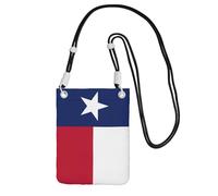 JEJEA Sac à bandoulière imprimé drapeau du Texas pour homme et femme, sac à main à bandoulière réglable, pour voyage, shopping, Noir , Taille unique