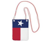 JEJEA Sac à bandoulière imprimé drapeau du Texas pour homme et femme, sac à main à bandoulière réglable, pour voyage, shopping, rose, Taille unique