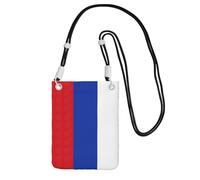JEJEA Sac à bandoulière imprimé drapeau russe pour homme et femme, sac à bandoulière réglable, pour voyage, shopping, Noir , Taille unique