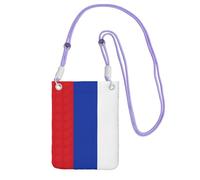 JEJEA Sac à bandoulière imprimé drapeau russe pour homme et femme, sac à bandoulière réglable, pour voyage, shopping, violet, Taille unique