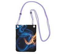 JEJEA Sac à bandoulière imprimé flamme bleue pour homme et femme, sac à bandoulière réglable, pour voyage, shopping, violet, Taille unique