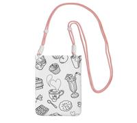 JEJEA Sac à bandoulière noir avec imprimé thé de l'après-midi pour homme et femme, sac à main à bandoulière réglable, pour voyage, shopping, rose, Taille unique
