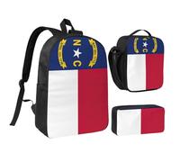 JEJEA Sac à dos 3 en 1 avec boîte à déjeuner et trousse à livres, sac à déjeuner, trousse à crayons 43,2 cm pour voyage, Noir , Taille unique