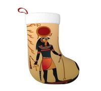 JEJEA Sun Old - Grande chaussette de Noël égyptienne à suspendre - Motif grâce intemporelle - Pour décoration de fête en famille