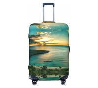 JEJEA Sunrise Over Hanauma Bay Oahu Housse de protection pour valise, lavable et anti-rayures, Noir , XL