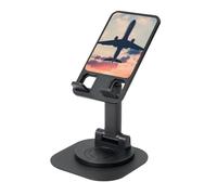 JEJEA Support rotatif pour téléphone portable, motif avion, coucher de soleil, ciel, pour bureau, support de téléphone réglable, pour tous les téléphones