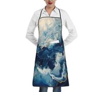 JEJEA Tablier de cuisine imprimé Within The Tides - Résistant à l'eau et à l'huile - Tablier de chef de cuisine pour homme et femme