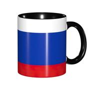 JEJEA Tasse en poterie de 325 ml avec imprimé drapeau russe, tasses à café élégantes avec coffret cadeau pour femmes, 6 couleurs