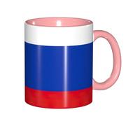 JEJEA Tasse en poterie de 325 ml avec imprimé drapeau russe, tasses à café élégantes avec coffret cadeau pour femmes, 6 couleurs