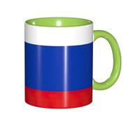 JEJEA Tasse en poterie de 325 ml avec imprimé drapeau russe, tasses à café élégantes avec coffret cadeau pour femmes, 6 couleurs
