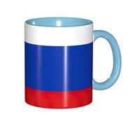 JEJEA Tasse en poterie de 325 ml avec imprimé drapeau russe, tasses à café élégantes avec coffret cadeau pour femmes, 6 couleurs