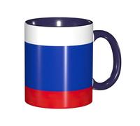JEJEA Tasse en poterie de 325 ml avec imprimé drapeau russe, tasses à café élégantes avec coffret cadeau pour femmes, 6 couleurs