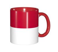 JEJEA Tasse en poterie de 325 ml avec motif drapeau de l'État de Caroline du Nord - Tasses à café élégantes en céramique avec coffret cadeau pour femme - 6 couleurs