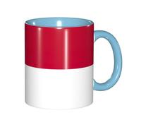 JEJEA Tasse en poterie de 325 ml avec motif drapeau de l'État de Caroline du Nord - Tasses à café élégantes en céramique avec coffret cadeau pour femme - 6 couleurs