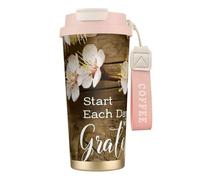 JEJEA Tasses isothermes en acier inoxydable avec citations inspirantes, tasses à café à double paroi, tasse à café de voyage pour la maison et le bureau