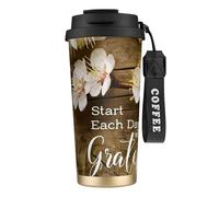 JEJEA Tasses isothermes en acier inoxydable avec citations inspirantes, tasses à café à double paroi, tasse à café de voyage pour la maison et le bureau