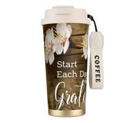 JEJEA Tasses isothermes en acier inoxydable avec citations inspirantes, tasses à café à double paroi, tasse à café de voyage pour la maison et le bureau