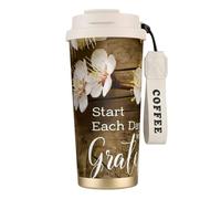 JEJEA Tasses isothermes en acier inoxydable avec citations inspirantes, tasses à café à double paroi, tasse à café de voyage pour la maison et le bureau