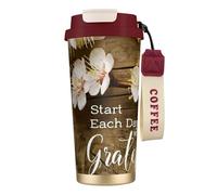 JEJEA Tasses isothermes en acier inoxydable avec citations inspirantes, tasses à café à double paroi, tasse à café de voyage pour la maison et le bureau