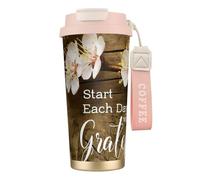 JEJEA Tasses isothermes en acier inoxydable avec citations inspirantes, tasses à café à double paroi, tasse à café de voyage pour la maison et le bureau