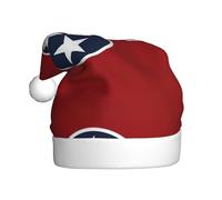 JEJEA Tennessee State Flag Print Gorros De Navidad Para Adultos, Chapeaux de Père Noël pour drôles, chapeaux de Noël fantaisie, pour fête de Noël