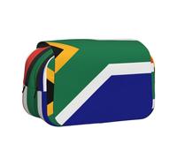 JEJEA Trousse à crayons avec motif drapeau de l'Afrique du Sud - Pour crayons, maquillage - Multi-usage - Pour les adluts, Noir , Taille unique, Trousse de toilette