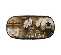 JEJEA Trousse à crayons grande capacité avec citations inspirantes - Grande capacité de rangement, Noir , Taille unique, Organiseur de sac