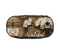 JEJEA Trousse à crayons grande capacité avec citations inspirantes - Grande capacité de rangement, Noir , Taille unique, Organiseur de sac