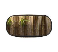 JEJEA Trousse à crayons grande capacité avec impression de bambou - Grande capacité de rangement, Noir , Taille unique, Organiseur de sac