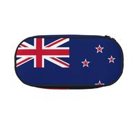 JEJEA Trousse à crayons grande capacité avec imprimé drapeau de la Nouvelle-Zélande - Grande capacité de rangement, Noir , Taille unique, Organiseur de sac