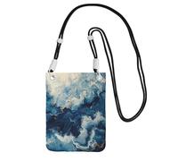 JEJEA Within The Tides Sac à bandoulière imprimé pour homme et femme, sac à main à sangle réglable, pour voyage, shopping, Noir , Taille unique